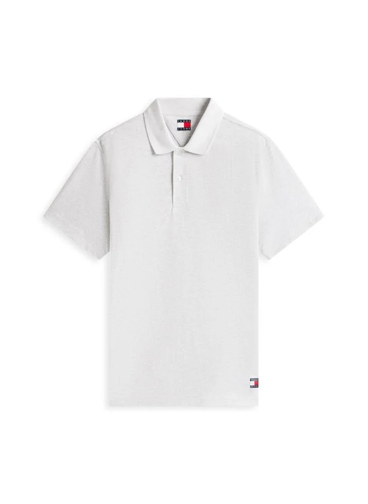 TOMMY JEANS  Tommy Badge Regular Fit Waffle Knit Polo Shirt for Men | Best Price UAE