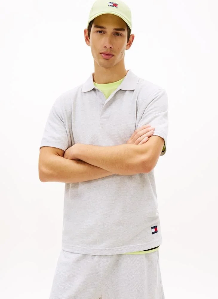 Tommy Badge Regular Fit Waffle Knit Polo Shirt