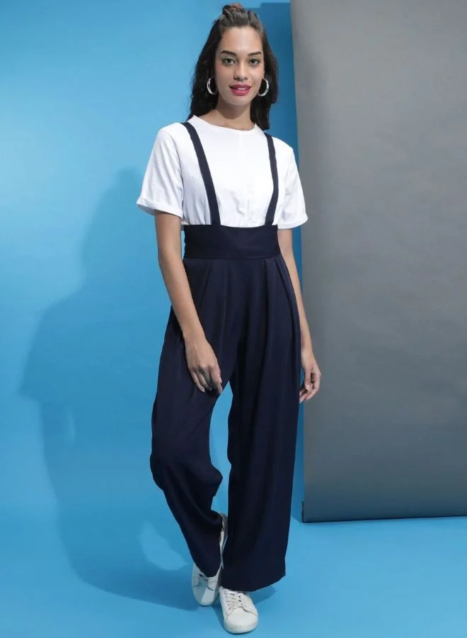 Women Regular Fit Solid High Rise Pleated Pant