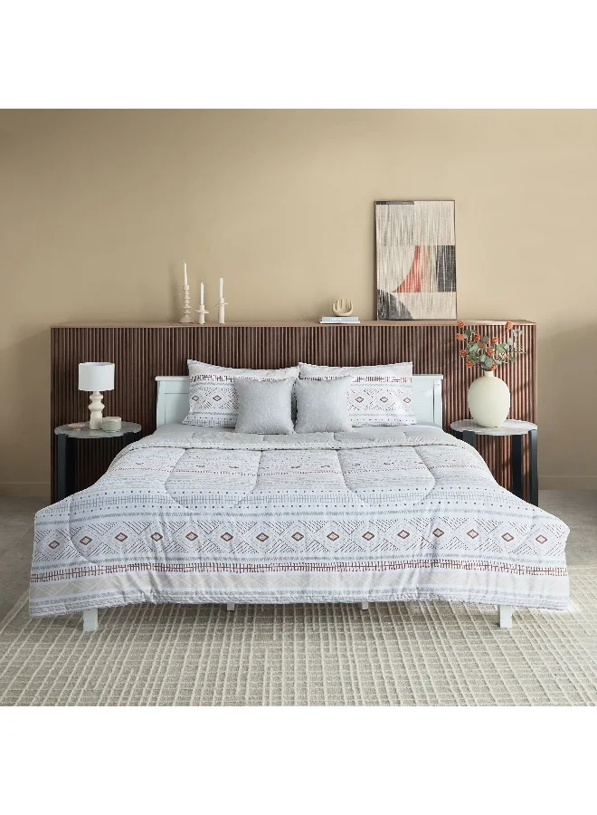 Home Box Madison Luton 5-Piece Cotton Printed King Comforter Set - 220x240 cm