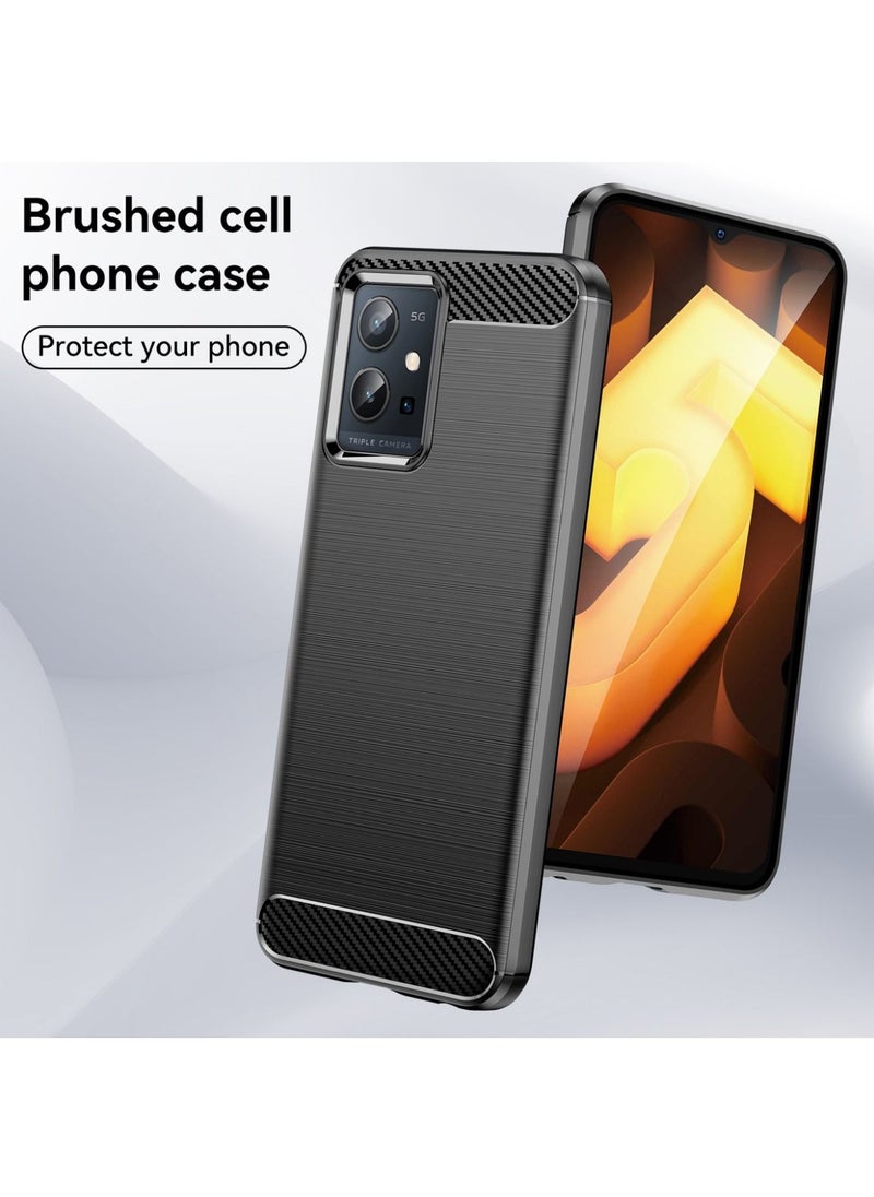 ماركة غير محددة - جراب واقٍ رفيع من مادة TPU لهاتف Vivo Y55 5G أسود - Image 1