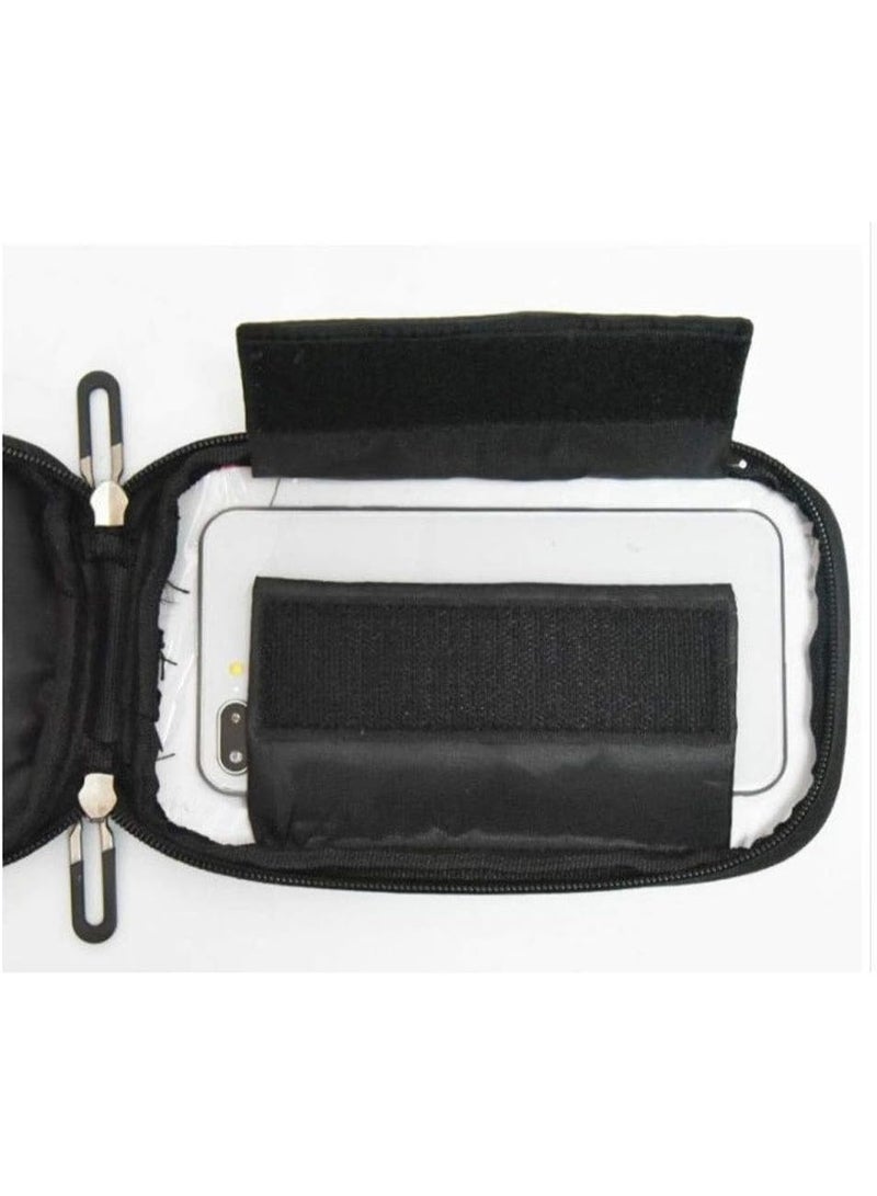 شنطة دراجة هوائية / نارية مع جيب شفاف للهاتف - مقاومة للماء ومتعددة الجيوب - Image 5