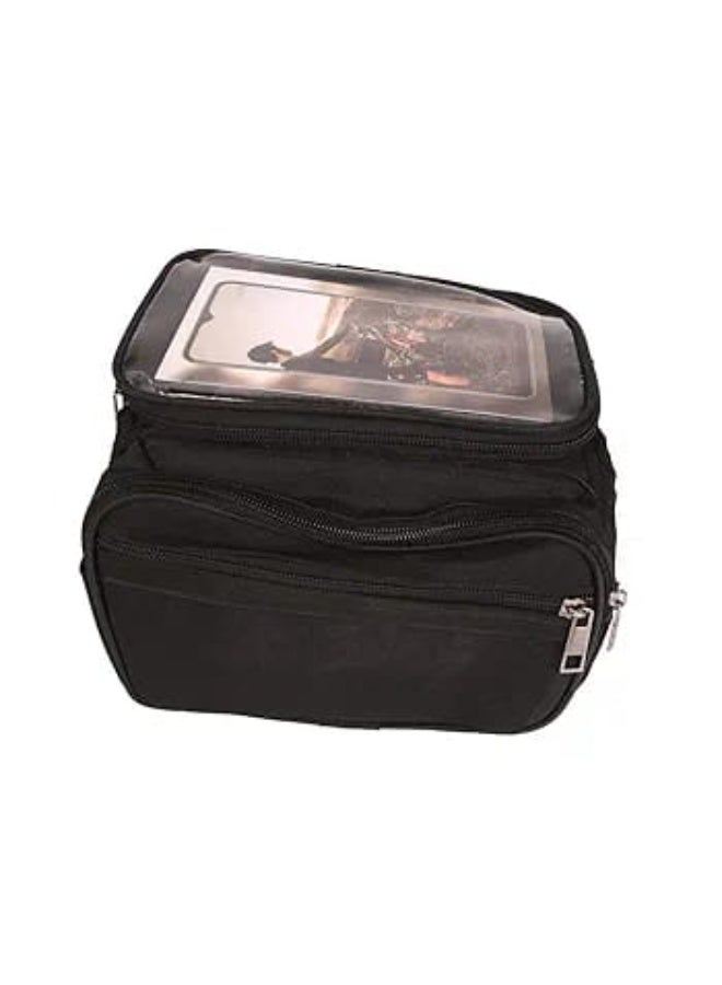 شنطة دراجة هوائية / نارية مع جيب شفاف للهاتف - مقاومة للماء ومتعددة الجيوب - Image 4