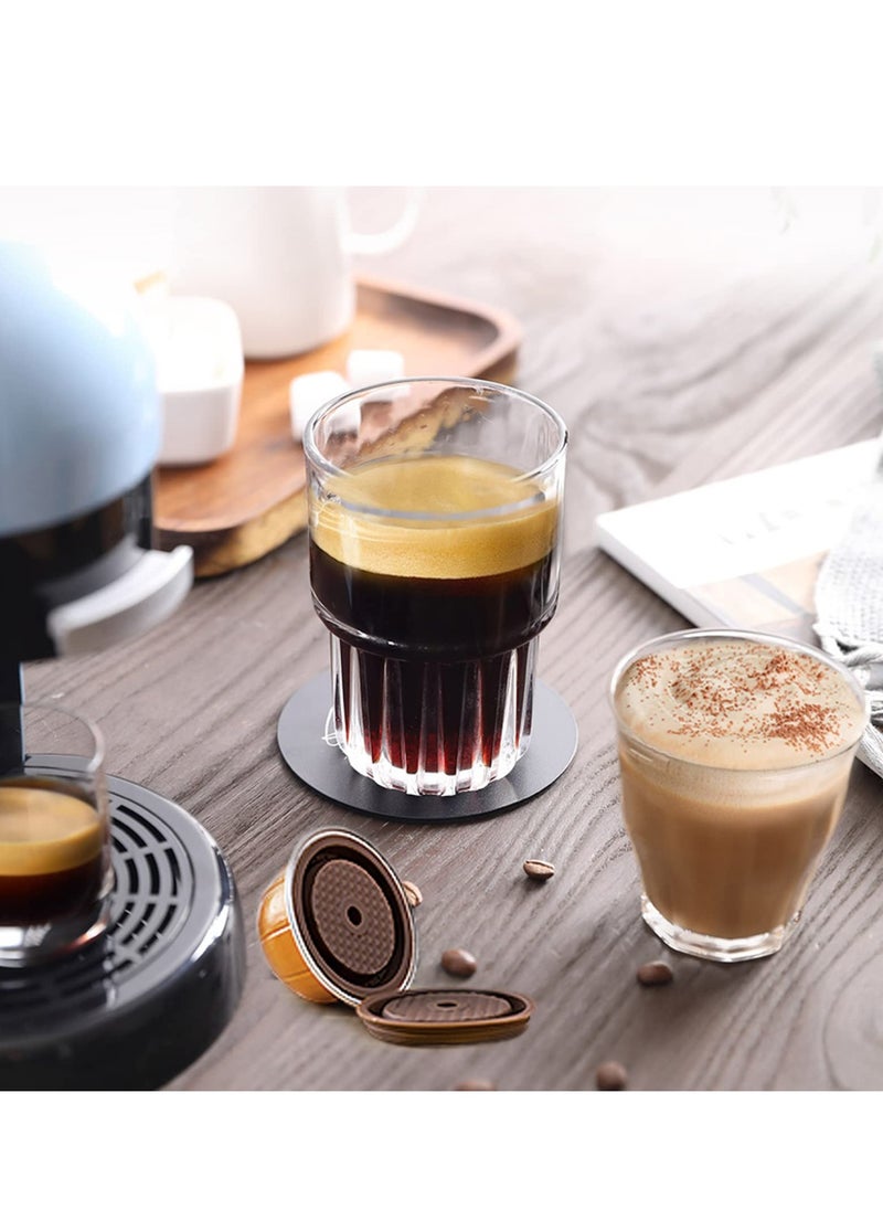 SYOSI - Reusable Vertuo Pods, Refillable Coffee Capsule for Vertuoline & Vertuo Pod, 230ml Coffee Pods Compatible with Nespresso Vertuo Coffee Machine, With 2Pcs Reusable Silicone Lids, Scoop, Brush (5PCS) - Image 1