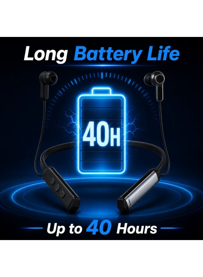 Extreme EXT-317 Wireless Neckband Earphones Pure Bass Hi-Fi Sound 40H Battery Mic iOS Android - Image 3