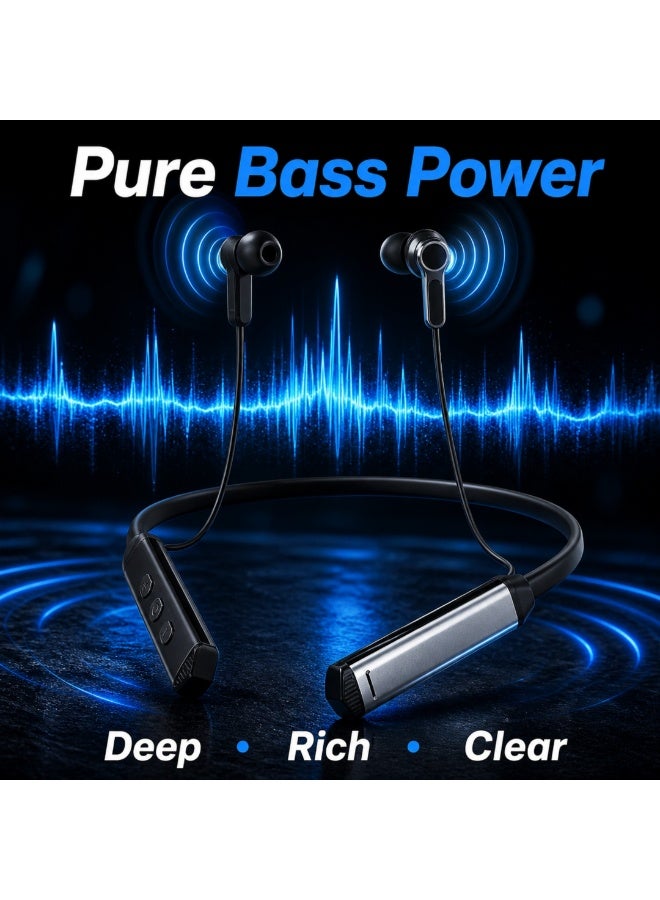Extreme EXT-317 Wireless Neckband Earphones Pure Bass Hi-Fi Sound 40H Battery Mic iOS Android - Image 2