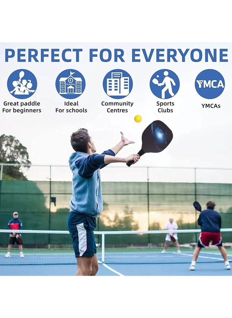 Pickleball Set of 2 Pickleball-Paddles with 4 Balls, Ball Bag, Ball Retriever Lightweight Pickle Ball Paddle Set of-2 and Accessories for Adults, Kids, Beginners Intermediates