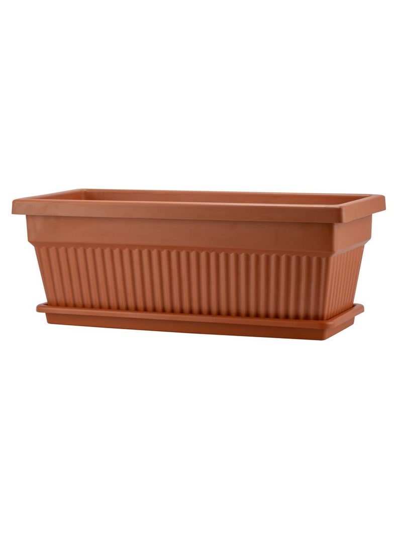 Cosmoplast - Cosmoplast Rectangular Planter Pot with Tray - Image 1