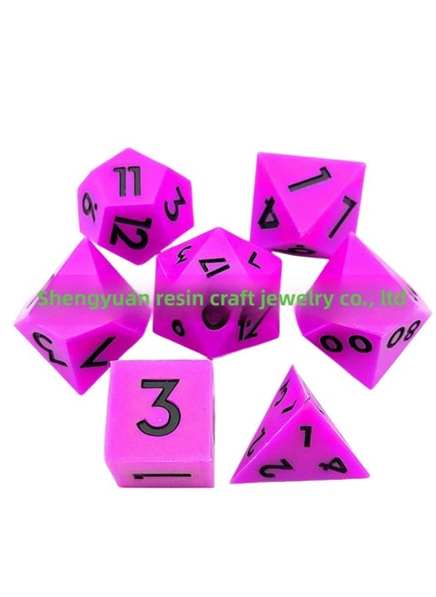Outlet Silicone Dice DND Table Dungeons And Dragons COC Run TRPG Kulu Dice Dice Method-Color:Silicone Pink Black Lettering