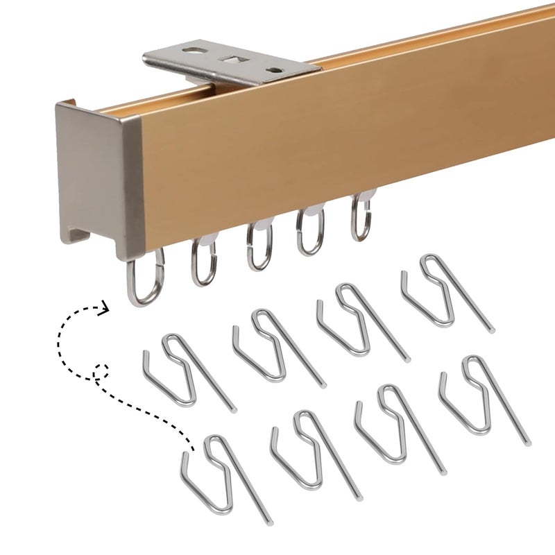 FAPBADRI Hook for Curtain ChannelTrack Color Silver Material Mild Steel MS 100 Pieces - Image 2
