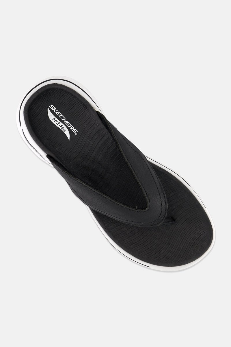 SKECHERS Men Go Walk Arch Fit Slip On Sandal, Black  - Image 3