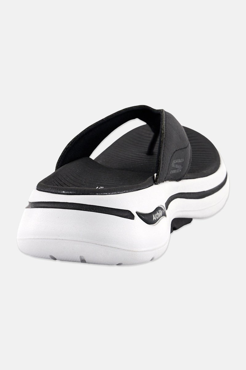SKECHERS Men Go Walk Arch Fit Slip On Sandal, Black  - Image 4
