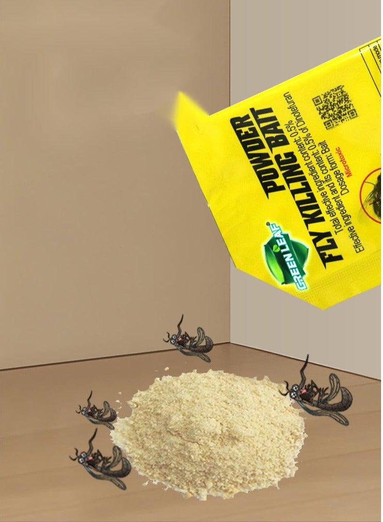 جرين ليف مسحوق قتل الذبابة، طُعم صديق للبيئة، دواء فعال، مبيد حشري، قاتل الصراصير، مكافحة الآفات (20 قطعة) - Image 2