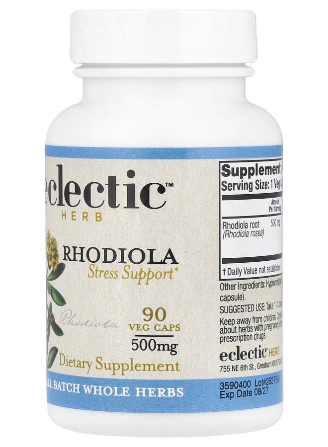 Eclectic Herb Rhodiola Stress Support 500 mg 90 Veg Caps - Image 2