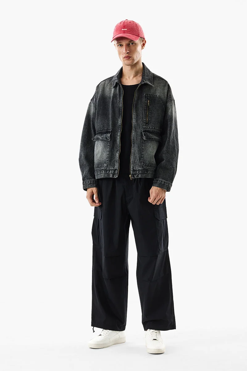 SNITCH بنطلون باراشوت بقصة مريحة قابلة للتمدد