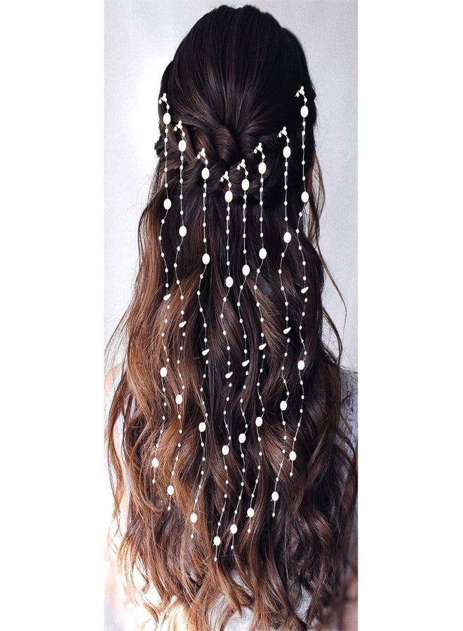Hair Flare Pearls Made Artificial Wavy Shaped Hair Pin/Juda Decoration Item/Hair Accessories for Women and Girls-2491, Pack of 8 - Image 2