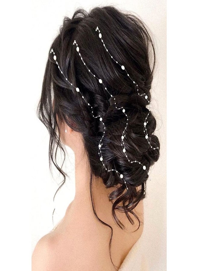 Hair Flare Pearls Made Artificial Wavy Shaped Hair Pin/Juda Decoration Item/Hair Accessories for Women and Girls-2491, Pack of 8 - Image 3