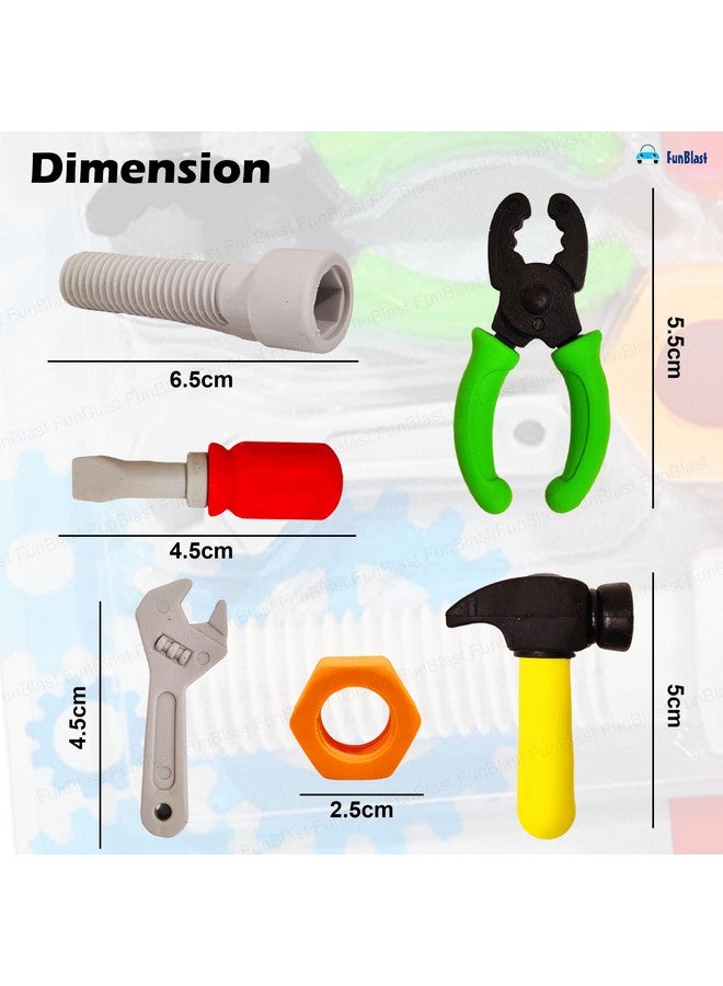 FunBlast Erasers for Kids - 12 Pcs Tool Kit Shaped Erasers, Fancy Erasers for School & Office, Stationery Gift for Kids, Kawaii Erasers for Kids, Girls, Birthday Return Gift for Kids - Image 3