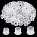 DreamAug Tattoo Ink Caps 300 Pack Disposable Clear Pigment Cups with Wide Flange Base Assorted Sizes SML Thick Plastic NoSpill Holders for Tattooing Microblading Permanent Makeup - Image 2