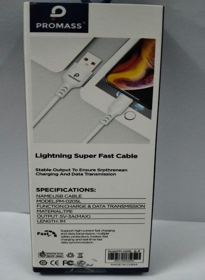 PROMASS Lightining Fast Charging Data Cable. - Image 3