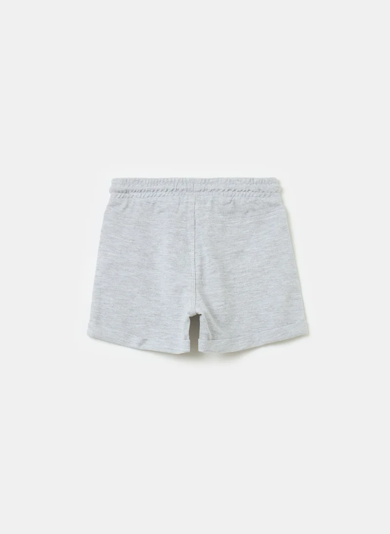 او في اس OVS Piquet Bermuda Shorts With Drawstring
