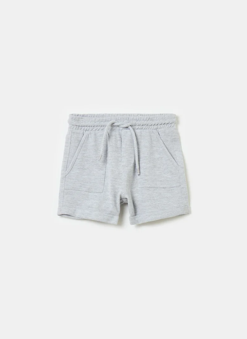 او في اس OVS Piquet Bermuda Shorts With Drawstring