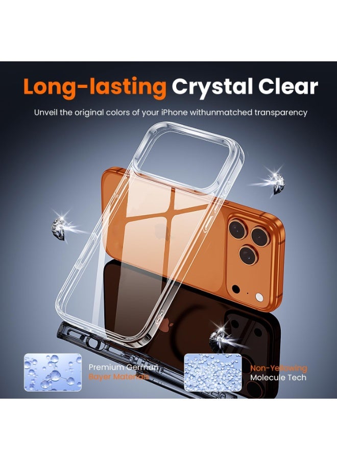 3 in 1 for iPhone 17 Pro Case Clear, with Screen Protector & Camera Lens Protector  ,Camera Control, Military-Grade Protection, Ultra Clear, Shockproof iPhone Cover, Slim Case Cover for 17 Pro, Clear - Image 5