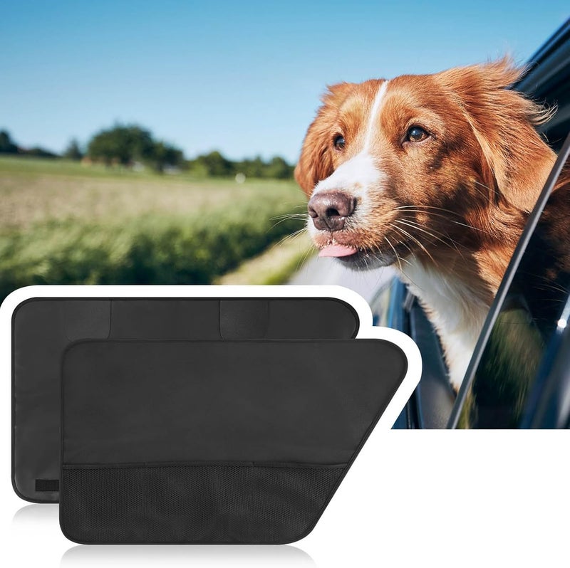 ALEIFLE Pet Car Door Cover- Waterproof Polyester Protector for Back Seat Doors - Image 1