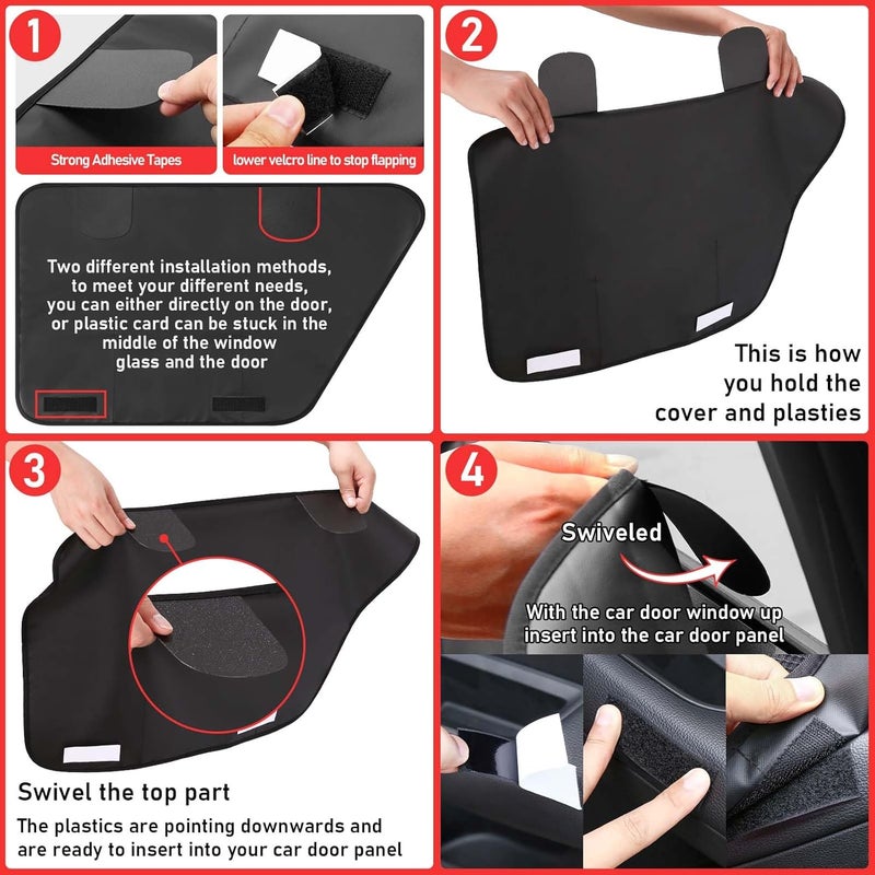 ALEIFLE Pet Car Door Cover- Waterproof Polyester Protector for Back Seat Doors - Image 5