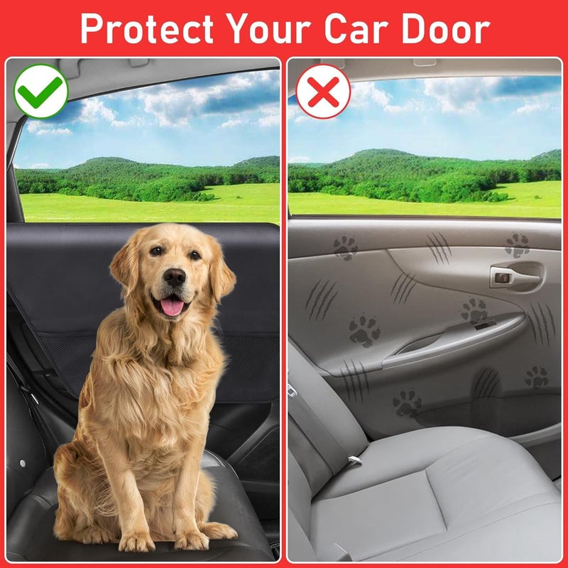 ALEIFLE Pet Car Door Cover- Waterproof Polyester Protector for Back Seat Doors - Image 2