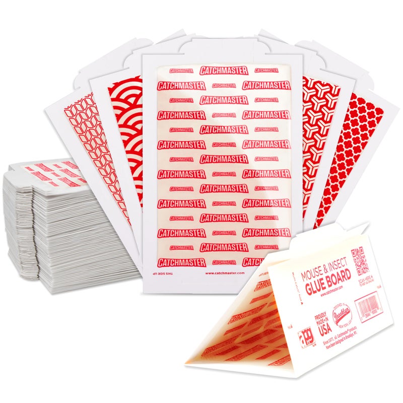 Catchmaster Pro Strength Mouse & Insect Glue Boards 60pk Traps Indoor for Home, Adhesive Bug Catcher, Rat & Rodent Sticky Trap, Non Toxic Bulk Pre-Baited Glue Traps, Pet Safe House Pest Control - Image 1