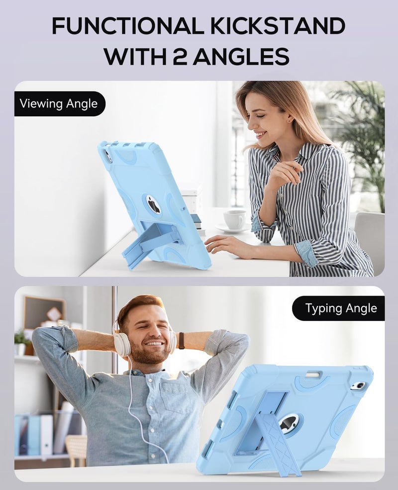 Cantis Case for iPad Air 11-inch (M3) 2025/ (M2) 2024, iPad Air 5th/4th Generation (2022/2020) 10.9 Inch, Heavy Duty Shockproof Rugged Protective for i Pad Air 11'', Sky Blue - Image 3