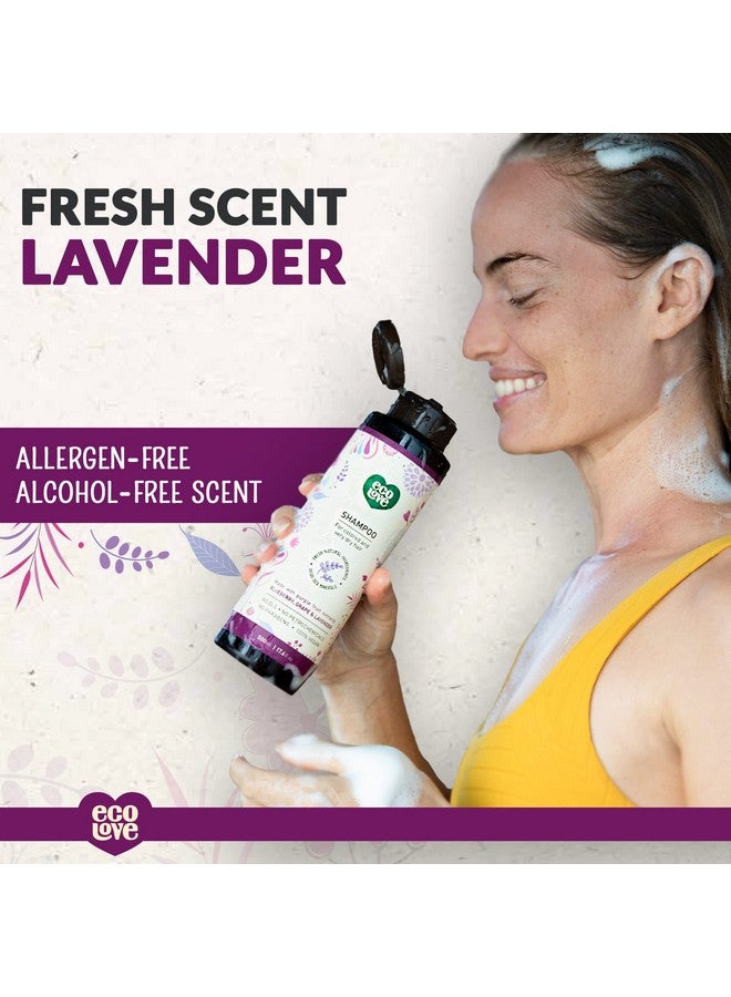 ecoLove - Natural Shampoo, Sodium lauryl sulfate Free, Vegan & Cruelty Free Shampoo for Color Treated Hair, Very Dry & Damaged Hair, Organic Lavender shampoo, No SLS or Parabens, 17.6 oz - Image 4