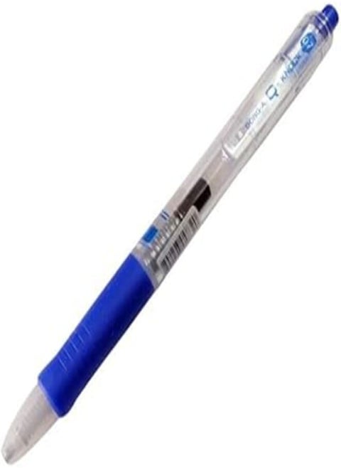 Dong-A Q-Knock Gel Quick Dry Blue Ink Ballpoint Pen, 0.7mm Tip Size, Clear