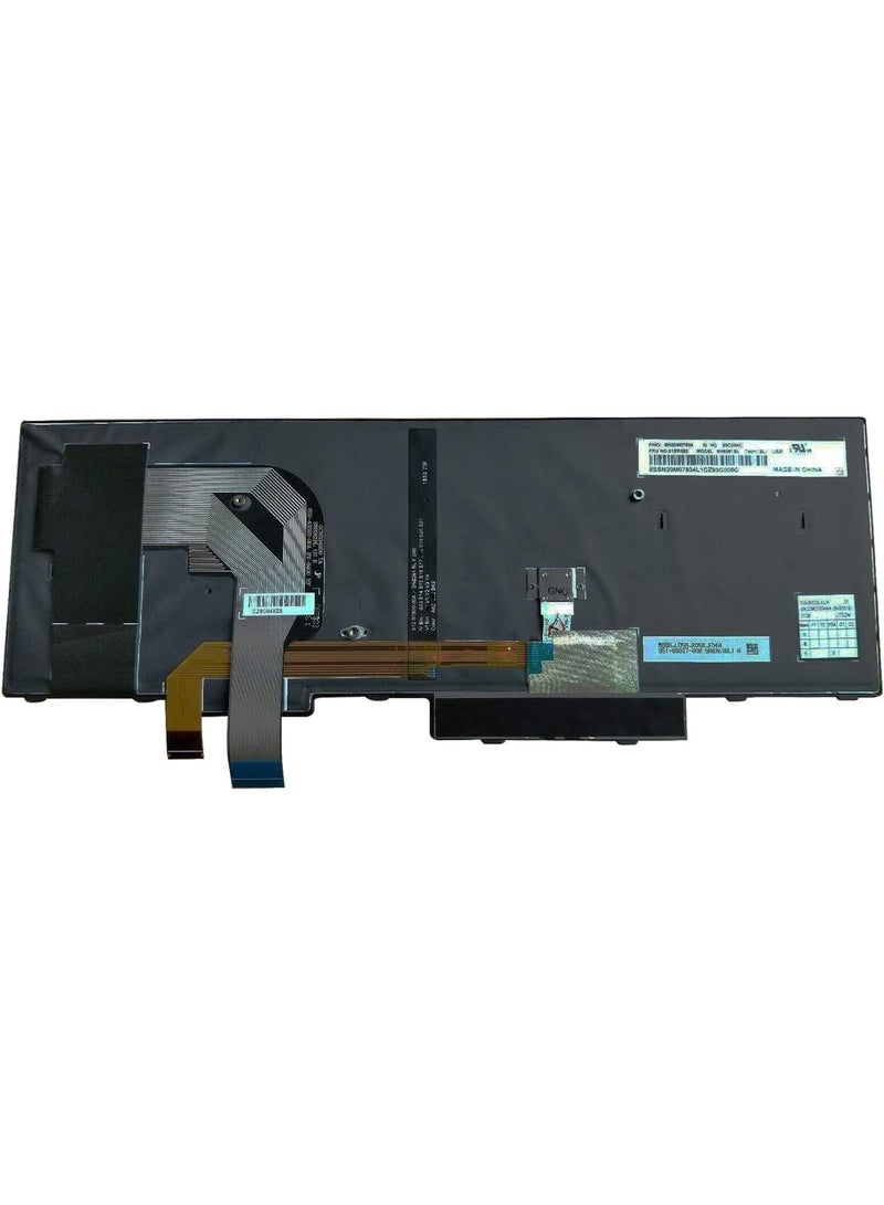 Laptop Keyboard Replacement for ThinkPad T570 T580 P51s P52s - US English Layout, Black with Pointing Stick - Image 2