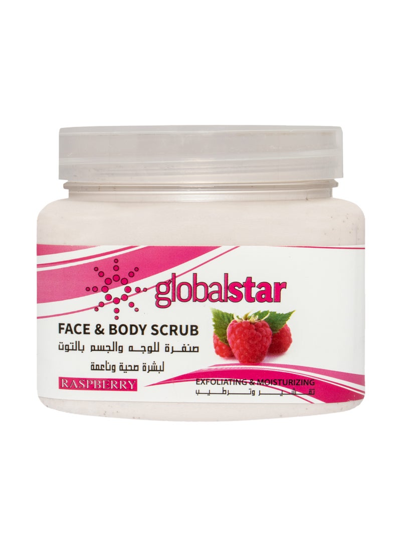 Global Star Face and Body Exfoliating Scrub With Raspberry Scent 500 ml - Image 1
