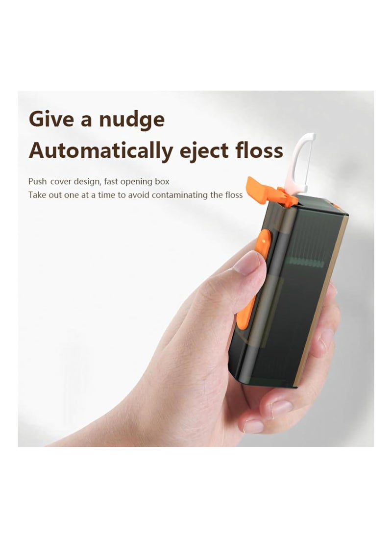 KASTWAVE - Dental Floss Travel Case with Mirror, Portable Travel Floss Dispenser for Teeth Cleaning, Essential Travel Accessories Dental Floss Holder for Dinners, Dating, Travel, Party (10 Picks) - Image 1