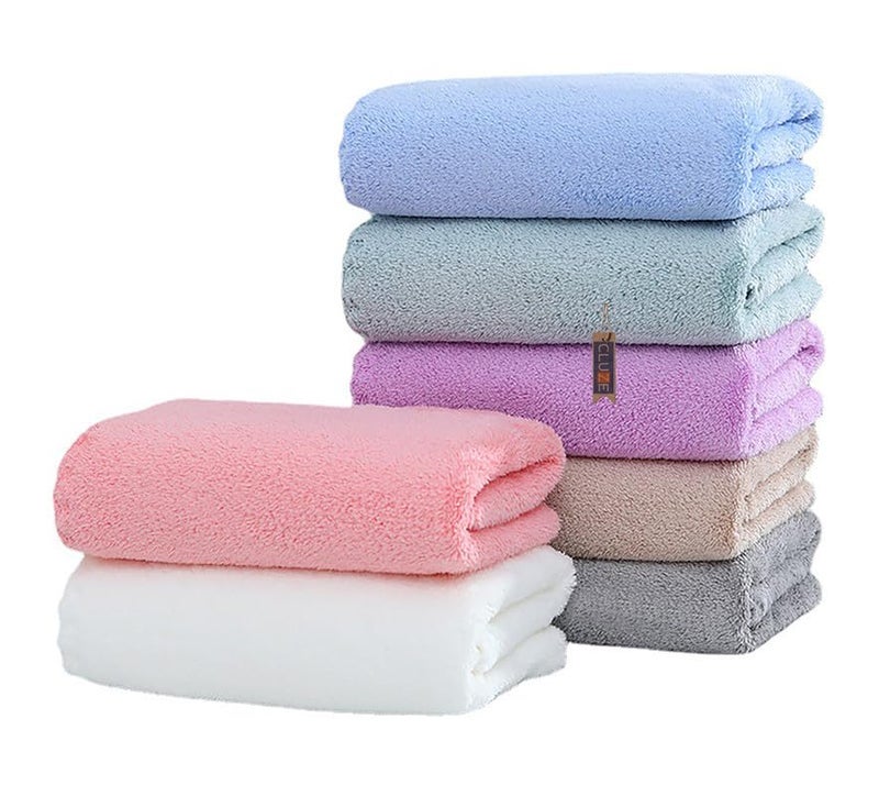 CLUZE Soft Absorbent Lint Free Microfiber Face Towel for Baby Washcloth Set 35x75 cm Multicolor Pack of 6