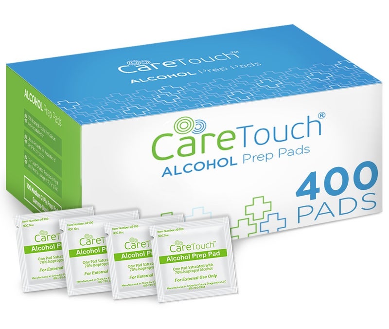 Care Touch Sterile Alcohol Prep Pads, Medium 2-Ply - 400 Alcohol Wipes (CTAP400-VC) - Image 1