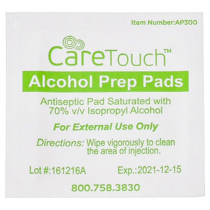 Care Touch Sterile Alcohol Prep Pads, Medium 2-Ply - 400 Alcohol Wipes (CTAP400-VC) - Image 3
