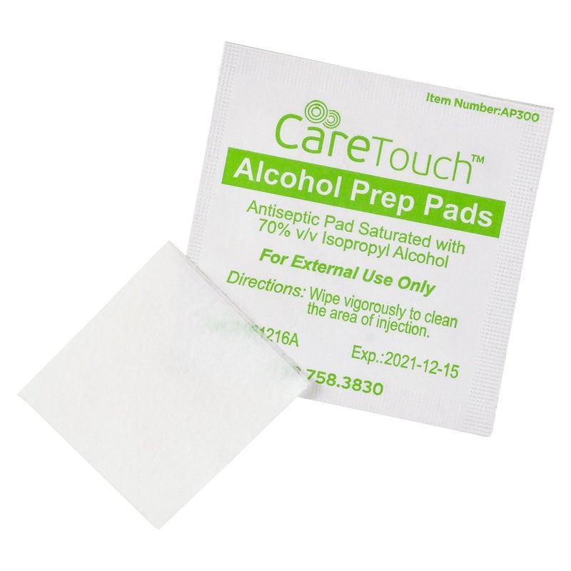 Care Touch Sterile Alcohol Prep Pads, Medium 2-Ply - 400 Alcohol Wipes (CTAP400-VC) - Image 2