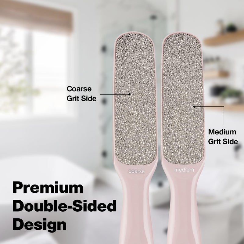 Probelle Double Sided Multidirectional Nickel Foot File Callus Remover - Immediately Reduces calluses and Corns to Powder for Instant Results, Safe Tool (Pink) - Image 2