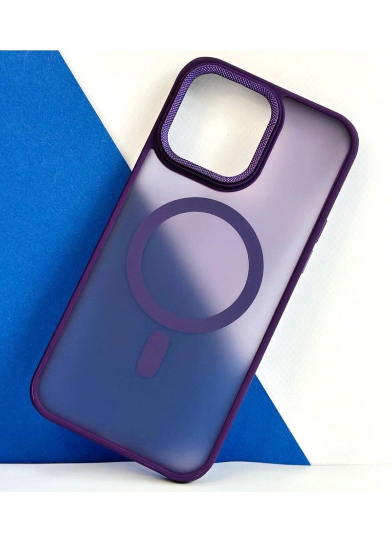 For iPhone 14 Plus Case Magnetic Translucent Matte Phone Cases [Compatible with MagSafe] Thin Slim Fit Shockproof Bumper Hard Protective Cover for Women Men Girls. - Image 1