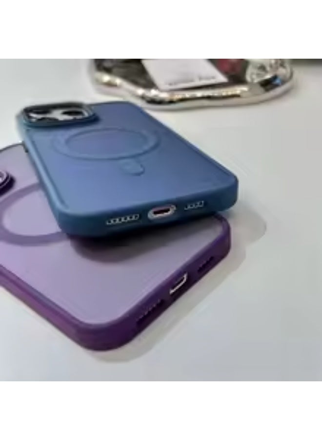 For iPhone 14 Plus Case Magnetic Translucent Matte Phone Cases [Compatible with MagSafe] Thin Slim Fit Shockproof Bumper Hard Protective Cover for Women Men Girls. - Image 2