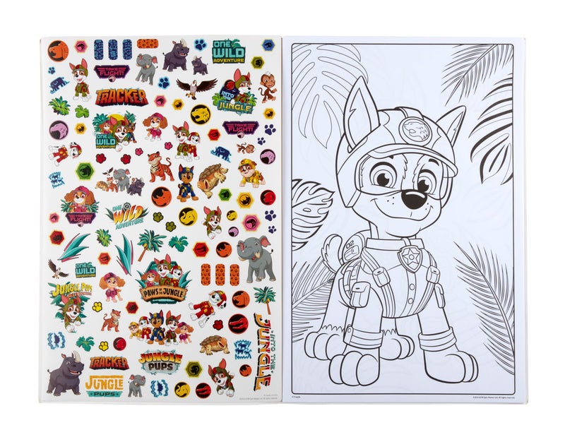 Crayola -  Giant Colouring Book - Paw Patrol Jungle Pups | 18 Pages of Paw Patrol Colouring Fun | includes 100 Stickers | Ideal for Kids Aged 3+ - Image 4