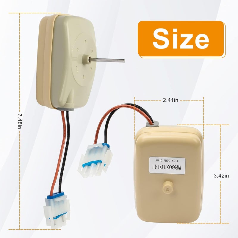 ANTOBLE Refrigerator Evaporator Freezer Fan Motor Assembly for General Electric GE WR60X10141 WR60X10138 WR60X10346 WR60X10072 WR60X10046 WR60X10045 WR60X23584 - Image 3