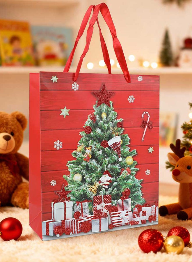 Trentor Christmas Tree with Ornaments Design Gift Bag 26x10x32 cm - Image 1