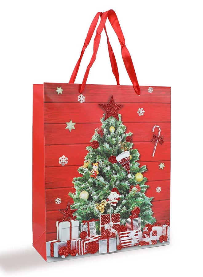 Trentor Christmas Tree with Ornaments Design Gift Bag 26x10x32 cm - Image 3