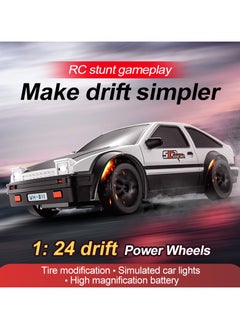 Harvestoy Harvestoy RC Drifting Car, 1:24 Scale, 4WD, High Speed ​​Remote Control Car, Truck with LED Light, Two Batteries, Drift Tires, Racing Sports Toy Car, Suitable for Adults, Boys and Girls, Children  - Image 2