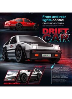 Harvestoy Harvestoy RC Drifting Car, 1:24 Scale, 4WD, High Speed ​​Remote Control Car, Truck with LED Light, Two Batteries, Drift Tires, Racing Sports Toy Car, Suitable for Adults, Boys and Girls, Children  - Image 3